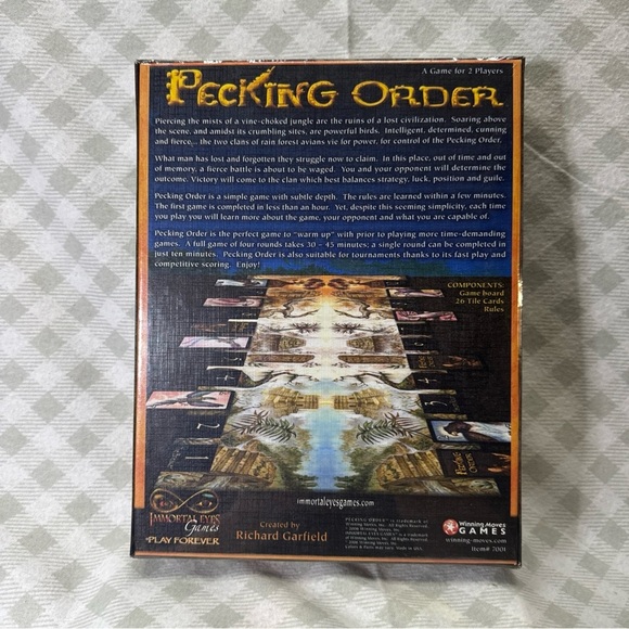 Pecking Order board game Richard Garfield (Magic The Gathering) Immortal Games - Picture 2 of 2
